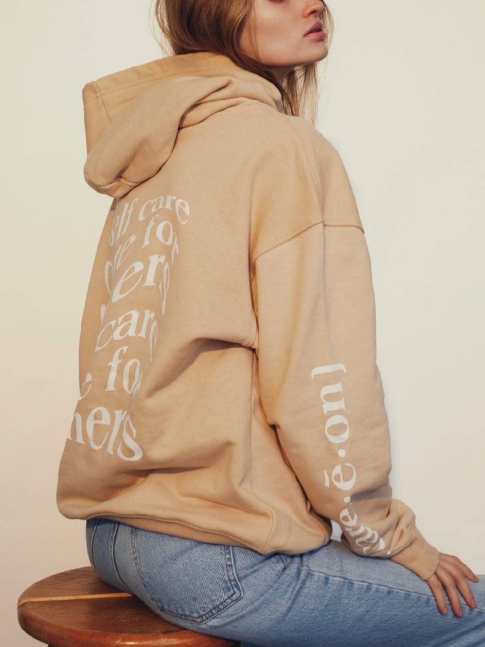 care.e.on - En Route Sweatshirt Hoodie Cotton Neutral Tan - XXL